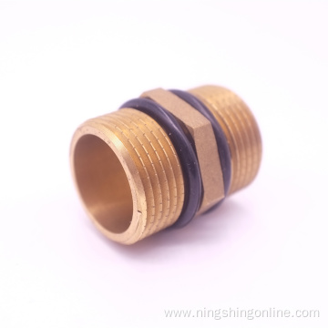 Brass hex nipple with O ring